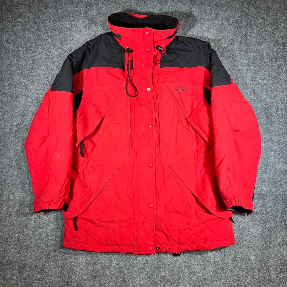 Vintage L.L. Bean Thinsulate Hooded Parka Jacket Women's Large Red